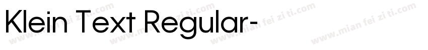 Klein Text Regular字体转换